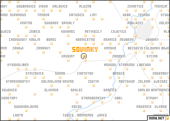 map of Sovínky