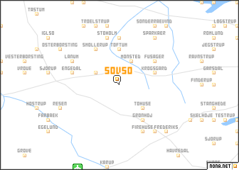 map of Søvsø