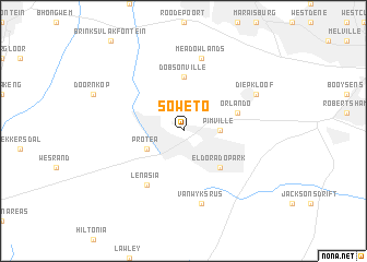 map of Soweto