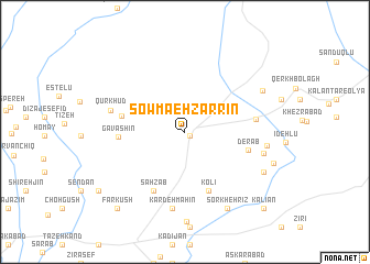 map of Şowma‘eh Zarrīn