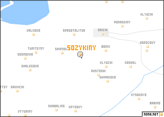 map of Sozykiny