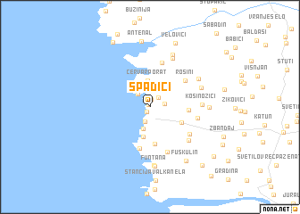 map of Špadići