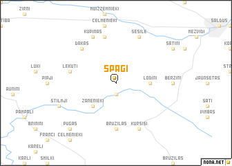 map of Spaģi