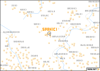 map of Spahići