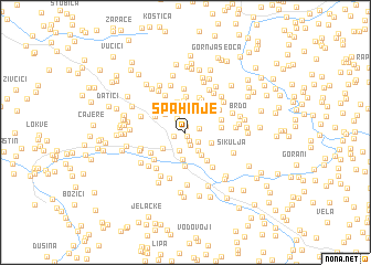 map of Spahinje