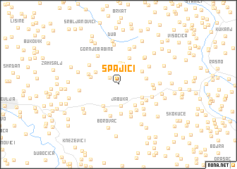 map of Spajići