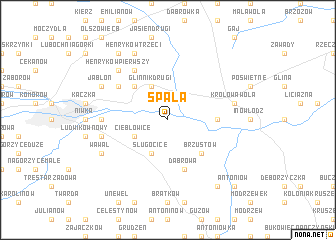 map of Spała