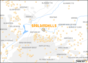 map of Spalding Hills