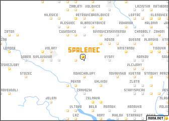 map of Spálenec