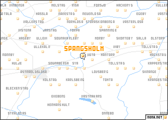 map of Spångsholm