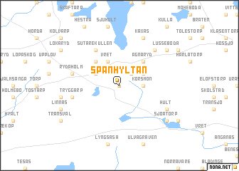 map of Spånhyltan