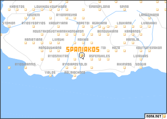 map of Spaniákos