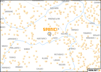 map of Spanići