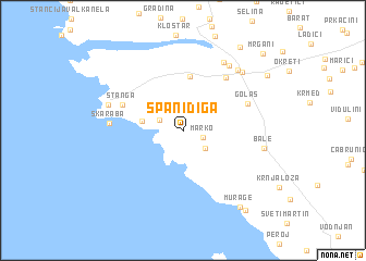 map of Spanidiga