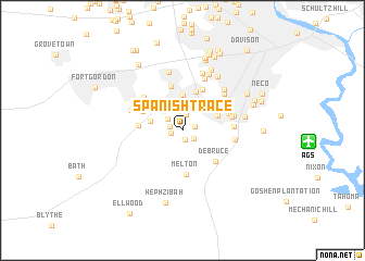 map of Spanish Trace