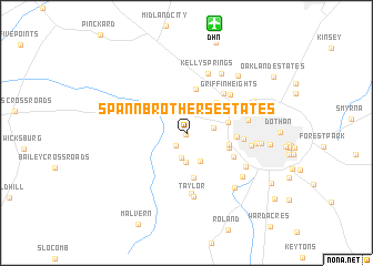 map of Spann Brothers Estates