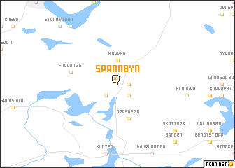 map of Spannbyn