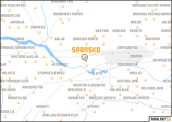 map of Špansko