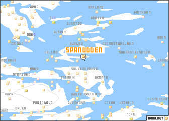 map of Spånudden