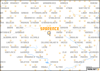 map of Spařence