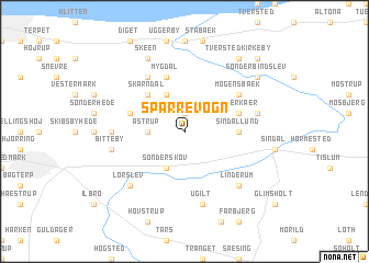 map of Sparrevogn