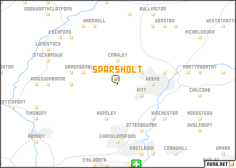 map of Sparsholt