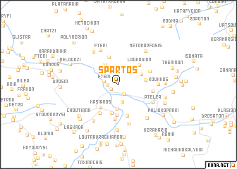 map of Spártos