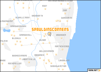 map of Spaulding Corners