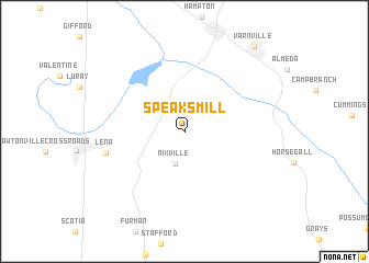 map of Speaks Mill