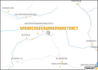 map of Spear Creek Summer Home Tract