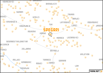 map of Špegari