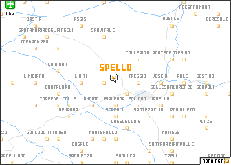 map of Spello