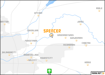 map of Spencer