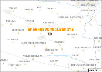 map of Speshnëvo-Podlesnoye