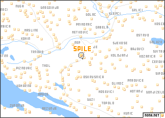 map of Špile