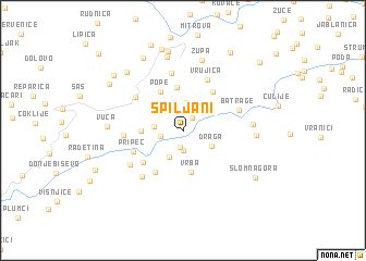 map of Špiljani