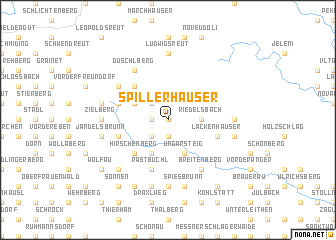 map of Spillerhäuser