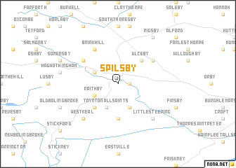 map of Spilsby