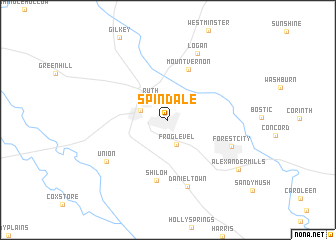 map of Spindale