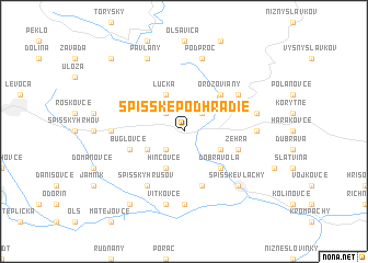 map of Spišské Podhradie