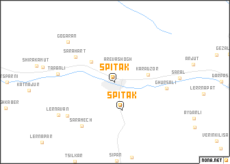 map of Spitak