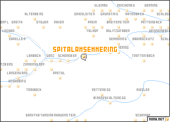 map of Spital am Semmering