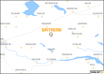 map of Spitrėnai