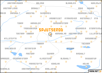 map of Spjutseröd