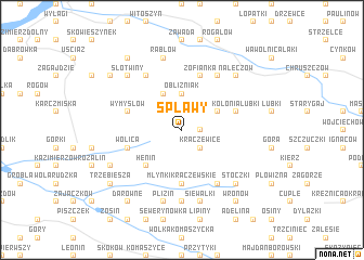 map of Spławy