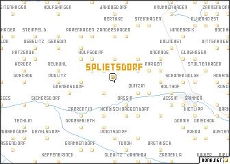 map of Splietsdorf