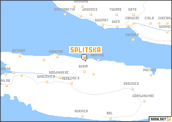 map of Splitska