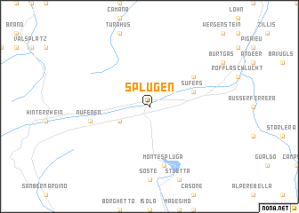 map of Splügen