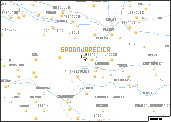 map of Spodnja Rečica