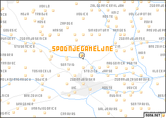 map of Spodnje Gameljne